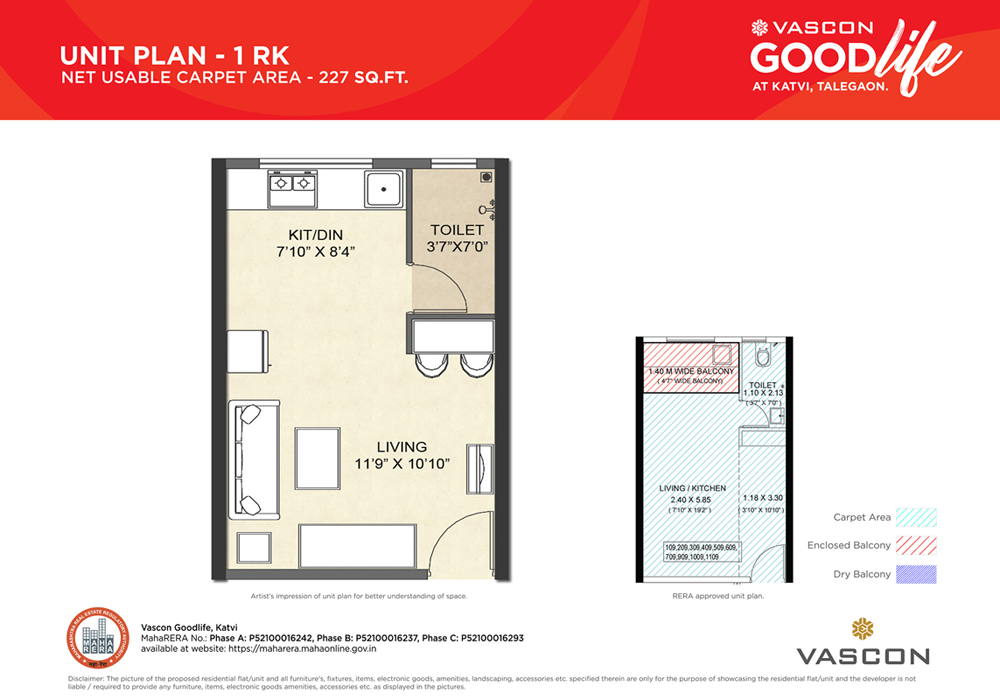 Layout And Floor Plans Of Goodlife A Residential Project By Vascon Pune 